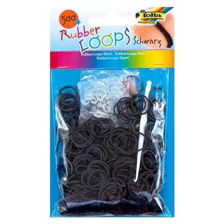 Folia Rubber Loops 500 Stück schwarz