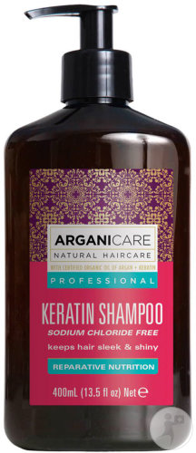 Arganicare Shampoing Réparateur Et Nutritif À La Kératine Flacon-Pompe 400ml