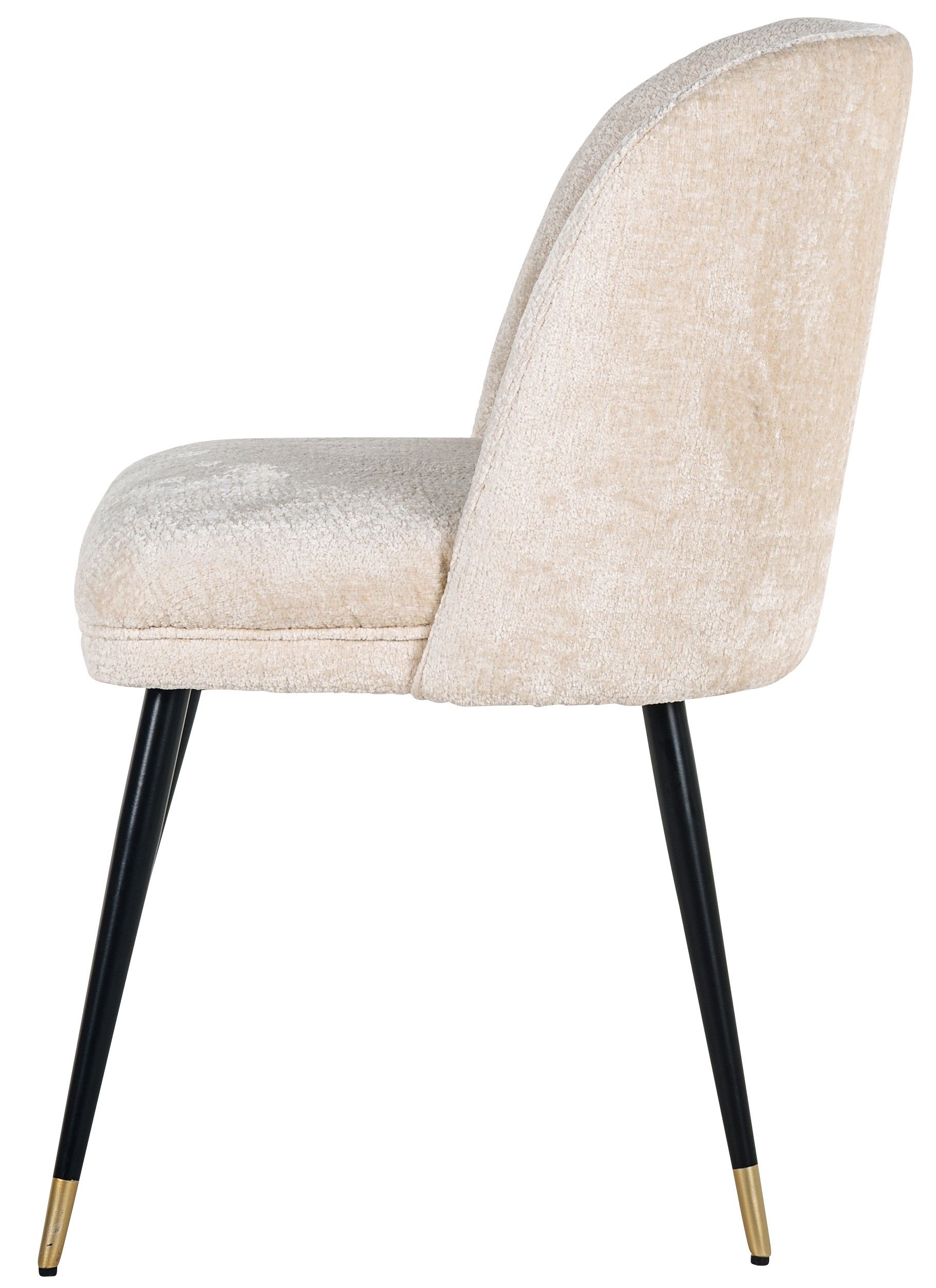 Eetkamerstoel 210855 White Chenille Alicia B51 x D60 x H82 cm