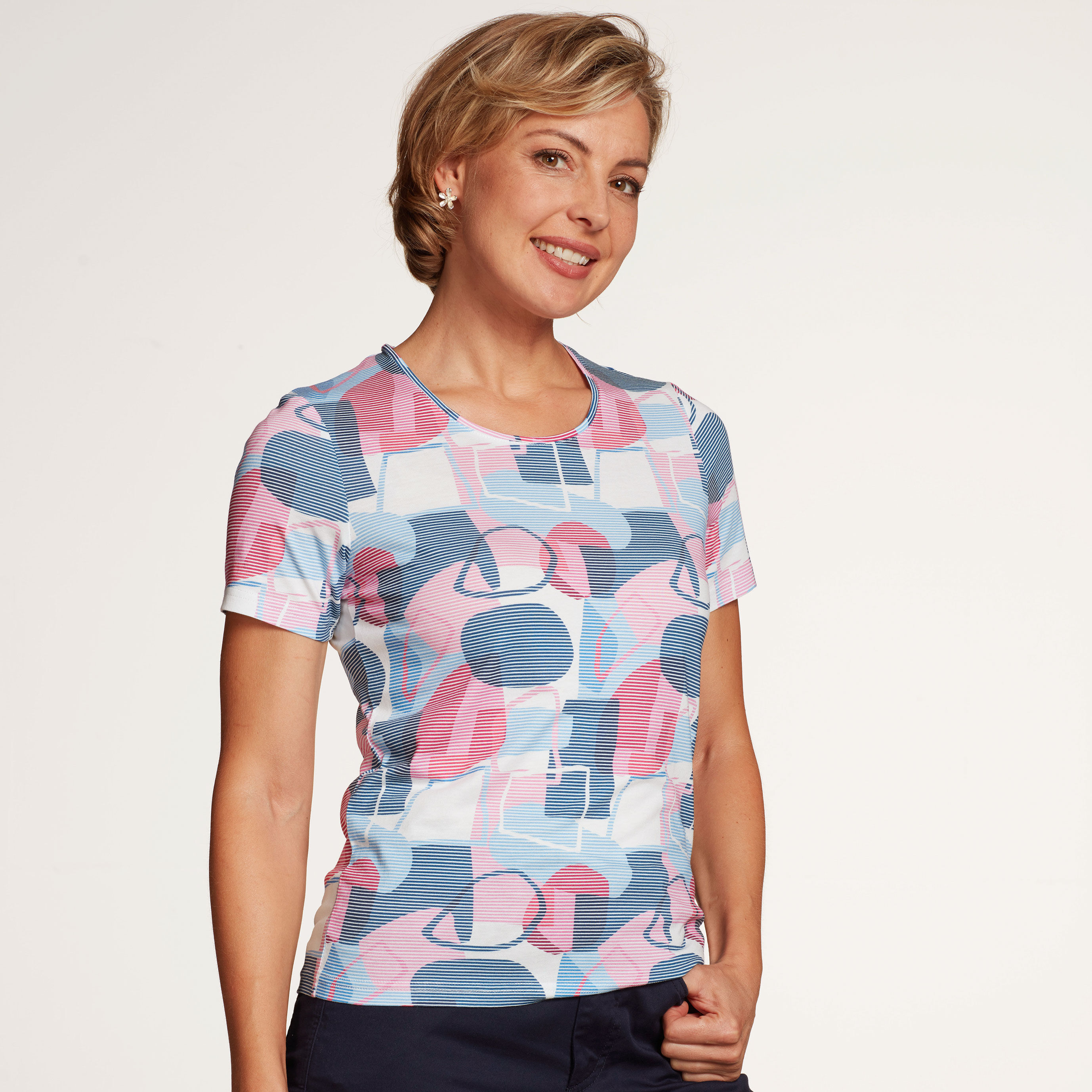 Damen T-Shirt bedruckt Baumwolle und Modal