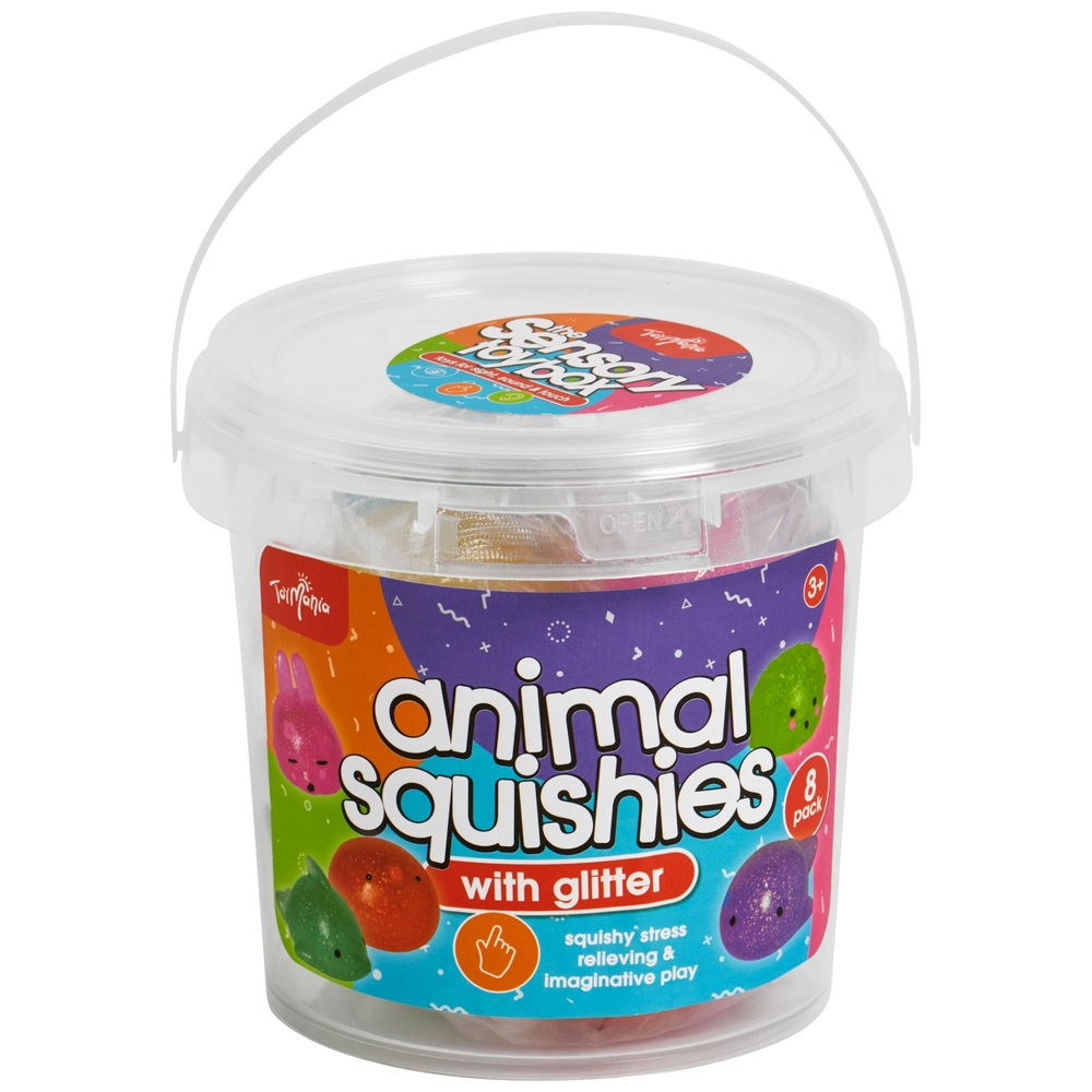 Spielzeugmania-Box – 8 XL Glitzer-Squishies