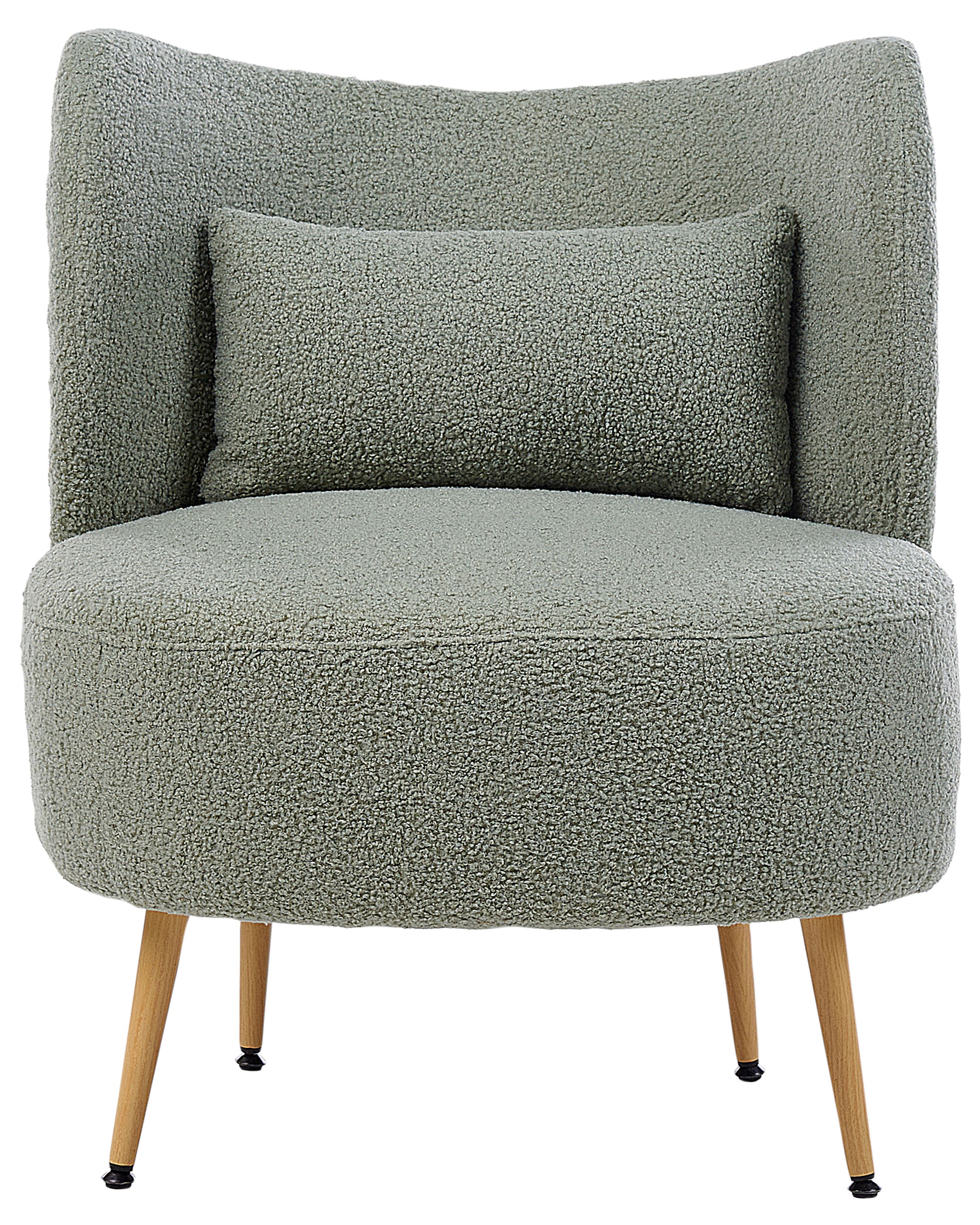 Fauteuil OTSBY II met kussen Bouclé Groen