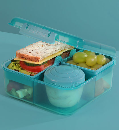 Sistema Madkasse m. Beholder - Bento Cube - 1,25 l - Teal Stone