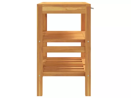 Armoire de salle de bain avec 2 étagères 74x45x75cm bois massif