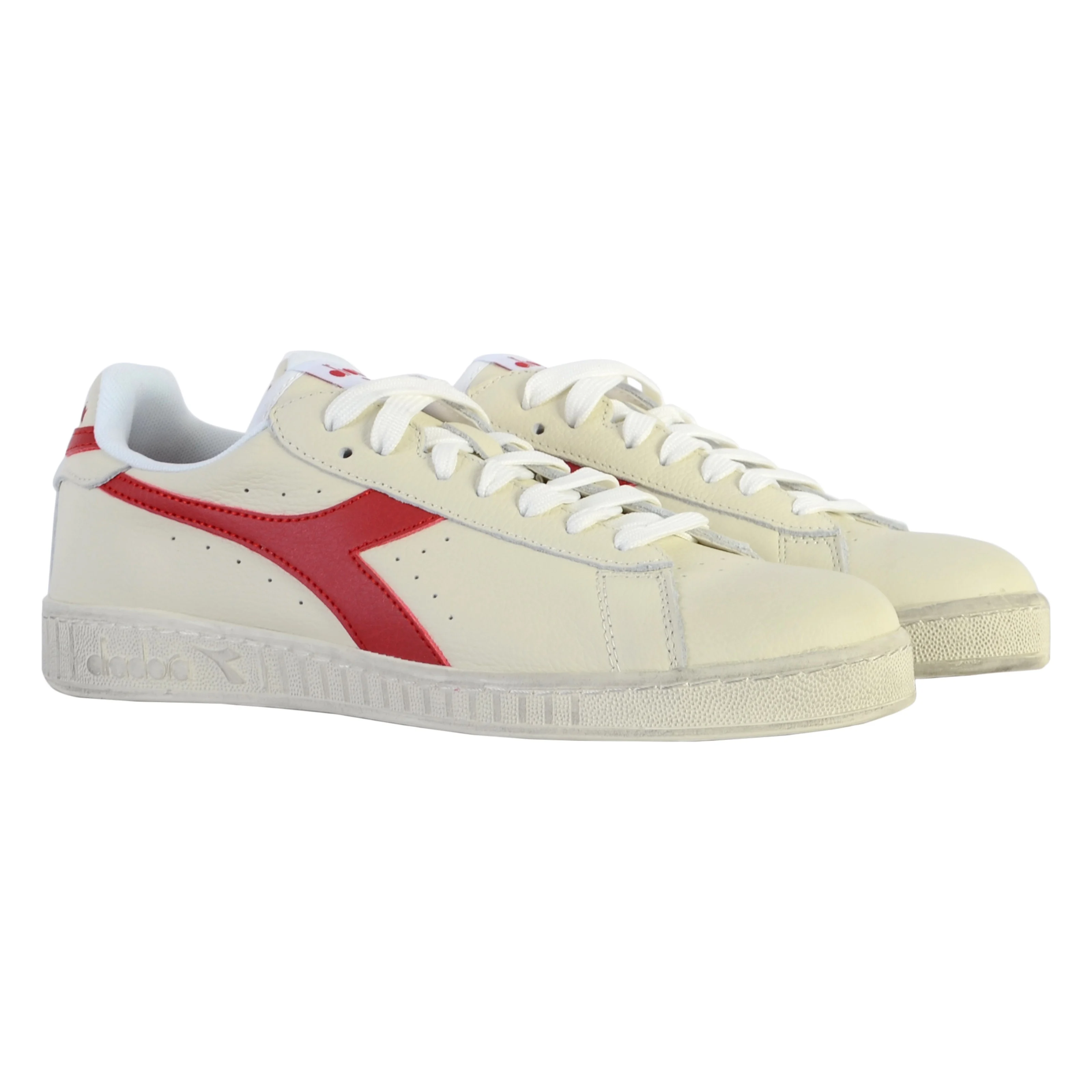 Basket cuirgame l low waxed unisex | Blanc