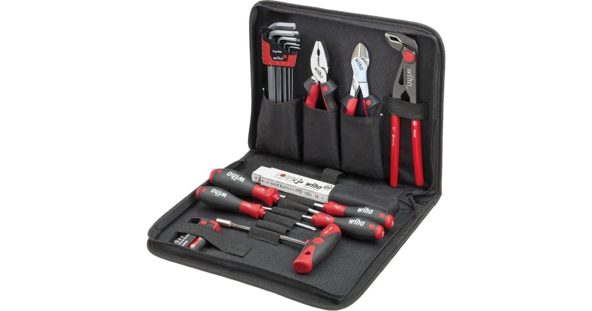 WihaGereedschapset monteur gereedschapsset  (Zwart/rood, 31-delig in gereedschapetui)