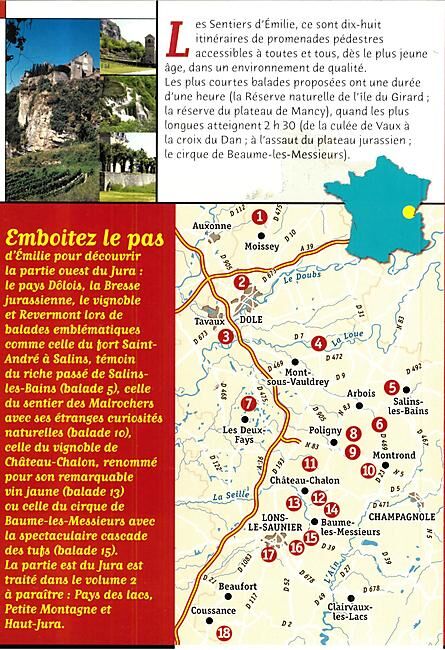 RANDO EDITIONS - SENTIERS EMILIE JURA TOME 1
