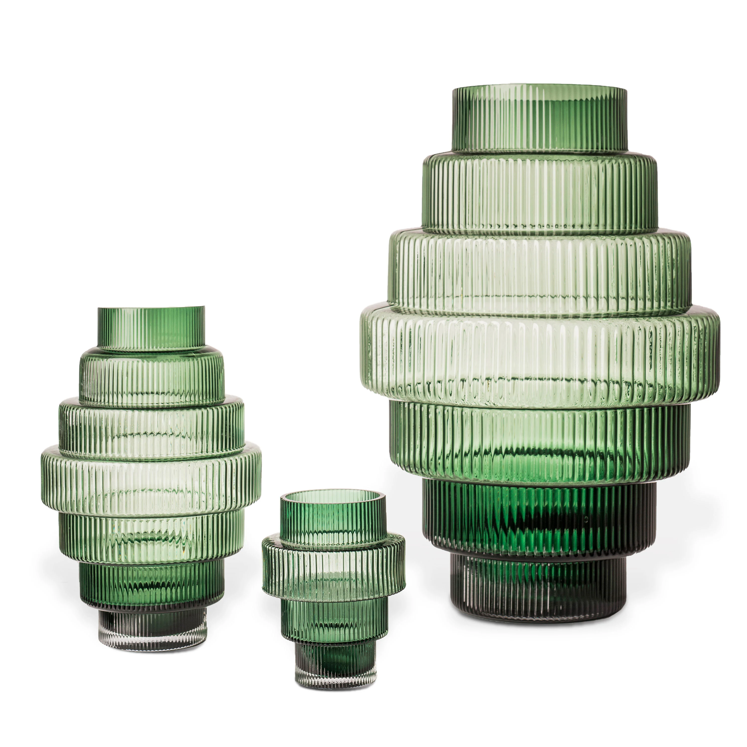 STEPS LARGE - Vase verre | Vert