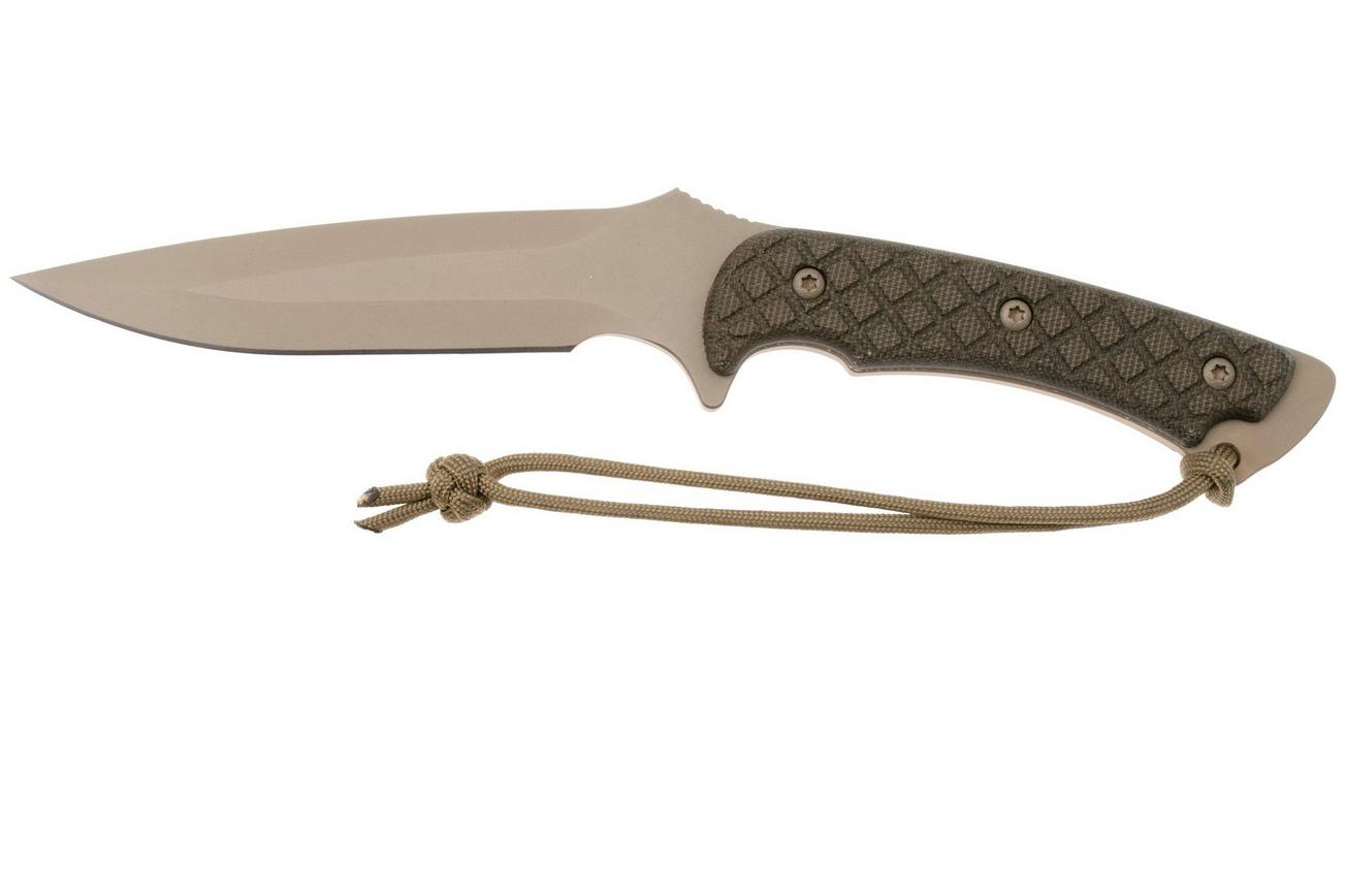Spartan Blades Ares SB1DEGRKYTN Flat Dark Earth, Green Micarta, survivalmes, kydex schede