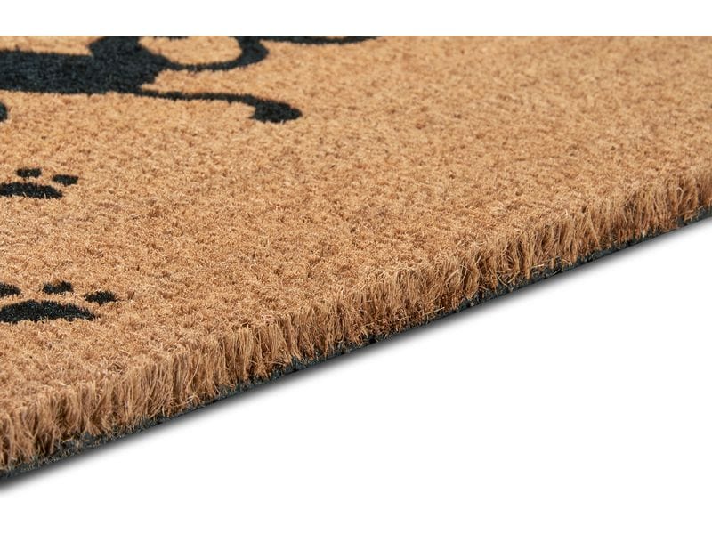 Hanse Home Fussmatte Cat Paws 45 cm x 75 cm, Braun/Schwarz Rutschfeste Türmatte