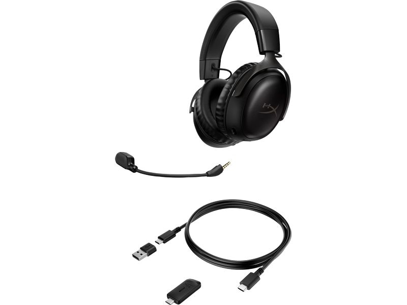 HyperX Headset Cloud III Wireless Schwarz Komfortables Gaming-Headset für PC und Spielkonsolen
