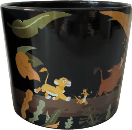 Disney bloempot Leeuwenkoning zwart D 14,5 H 14 cm