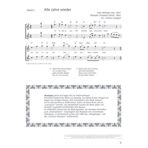 Schott Fröhliche Weihnachtslieder Fl