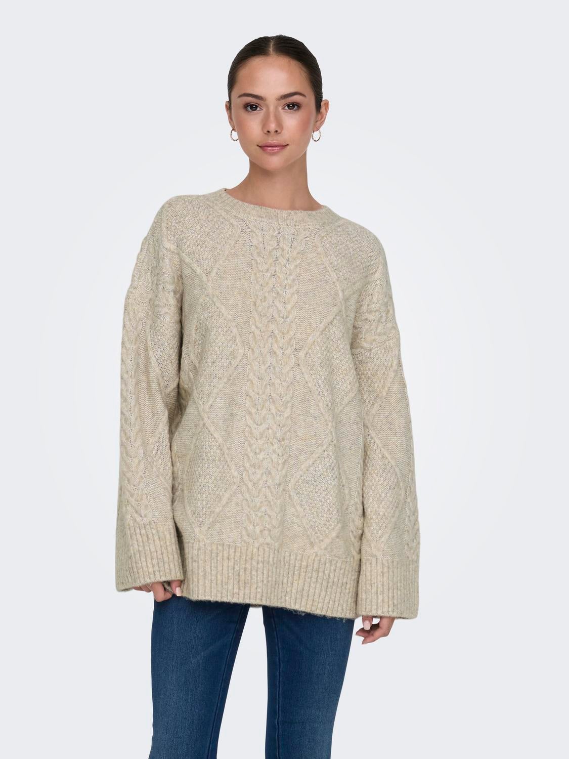 JDYSILJA Strickpullover Oatmeal
