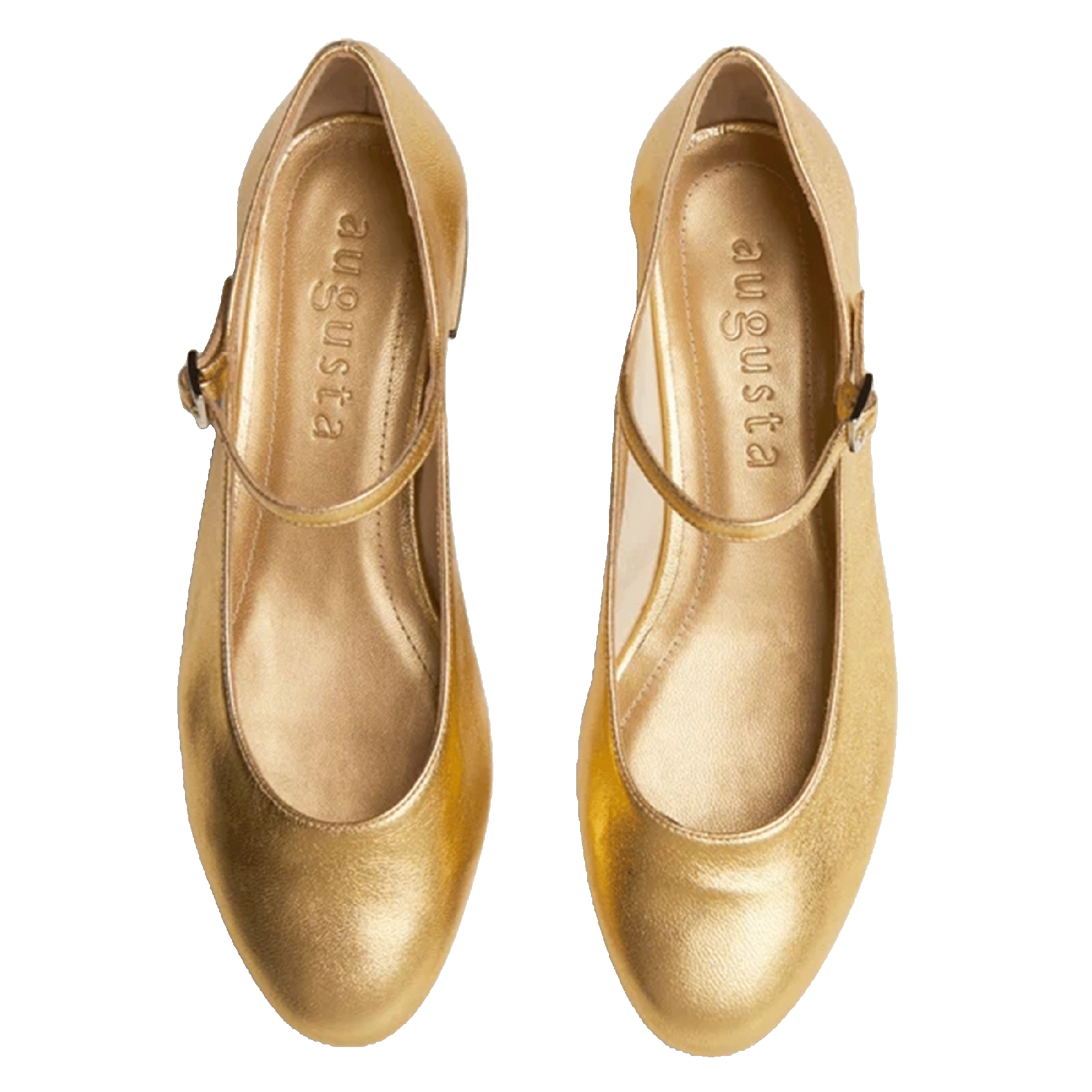 EMILIA - Ballerines en cuir | Doré