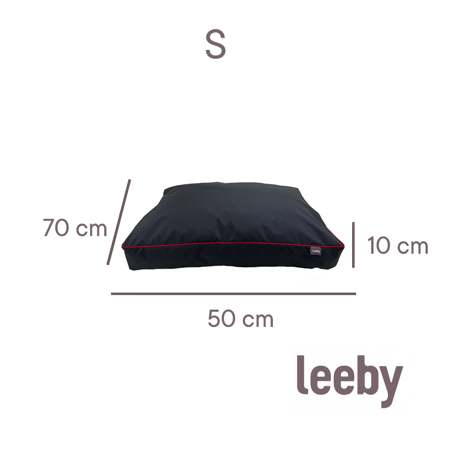Tapete impermeável e anti-pelos para cães Leeby, preto.
