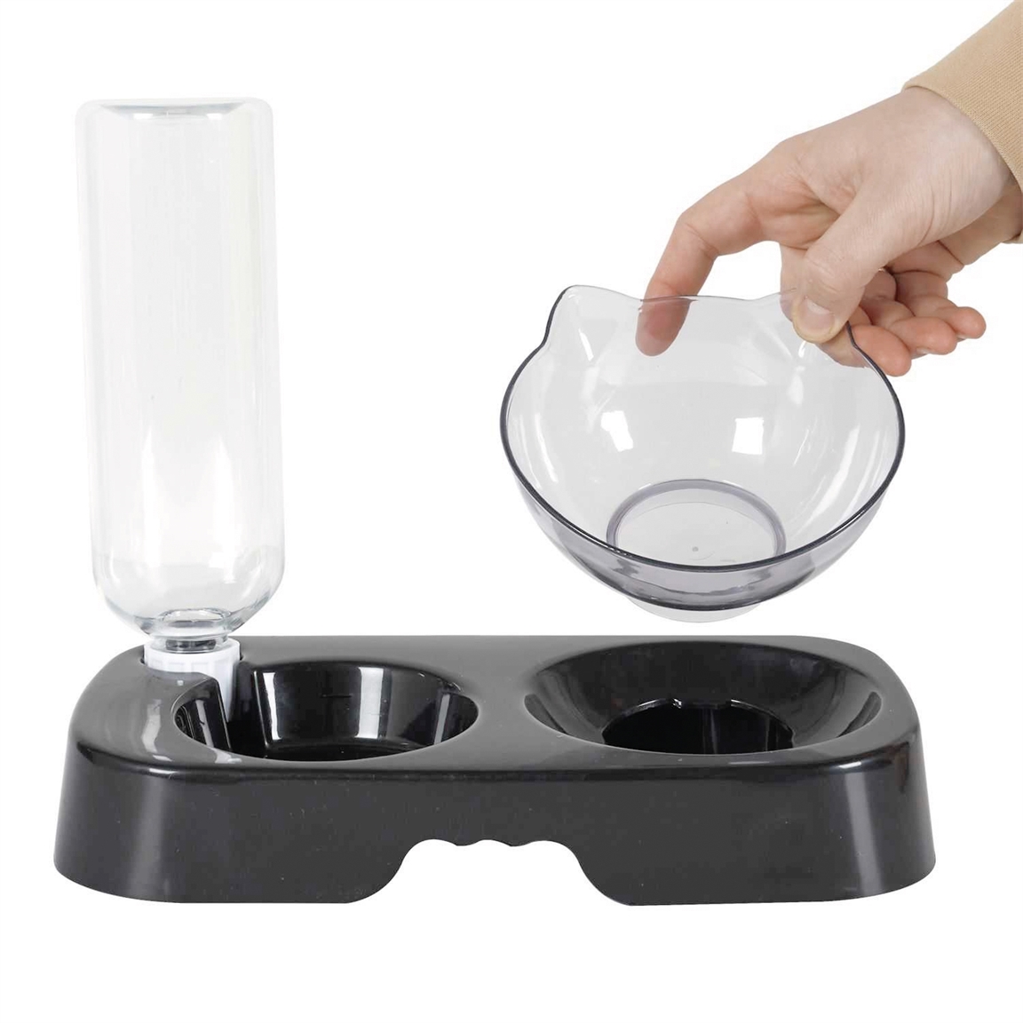 Gamelle/distributeur d'eau pour chat