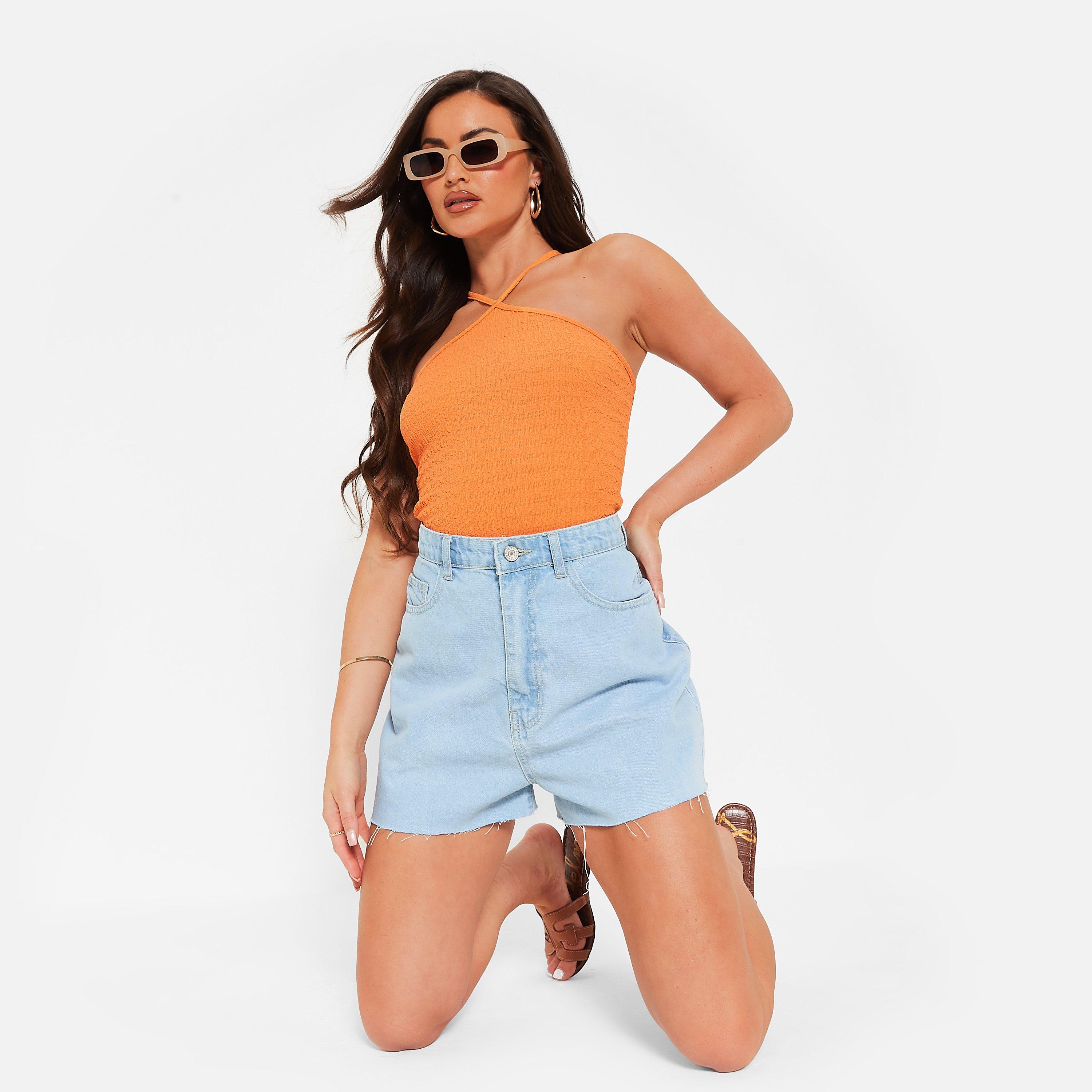 I Saw It First ISAWITFIRST Textured High Apex Bodysuit