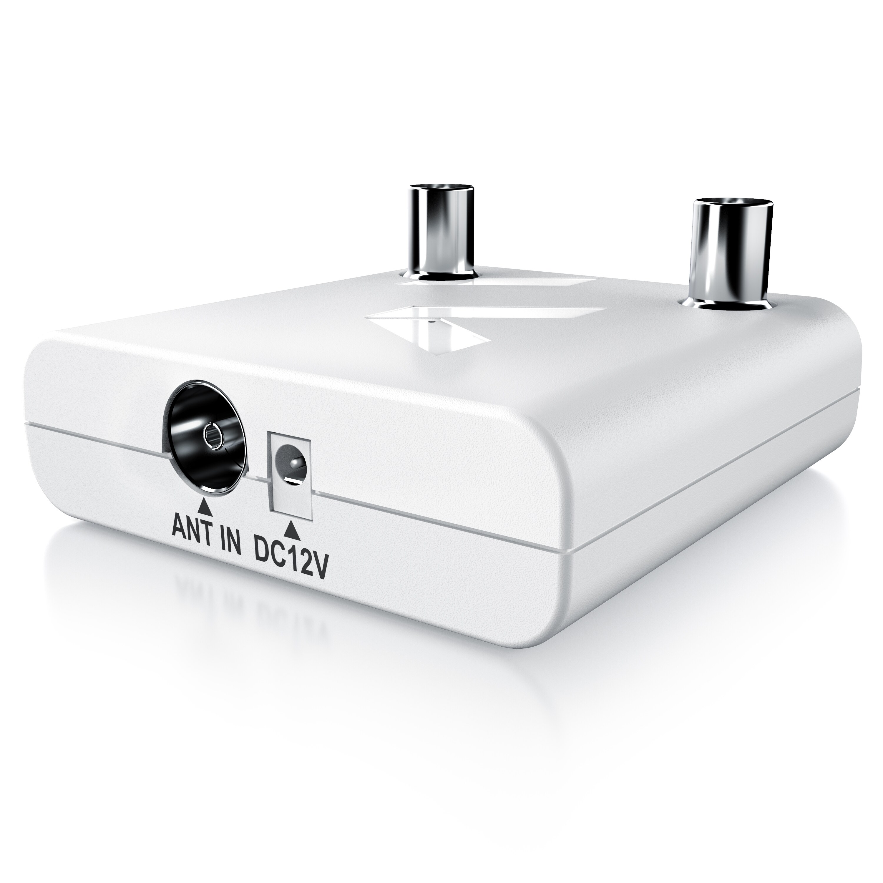 Aplic Verstärker DVB-T2, Kabel TV, Radio Antennenverstärker, 2x 13 dB Signalverstärkung