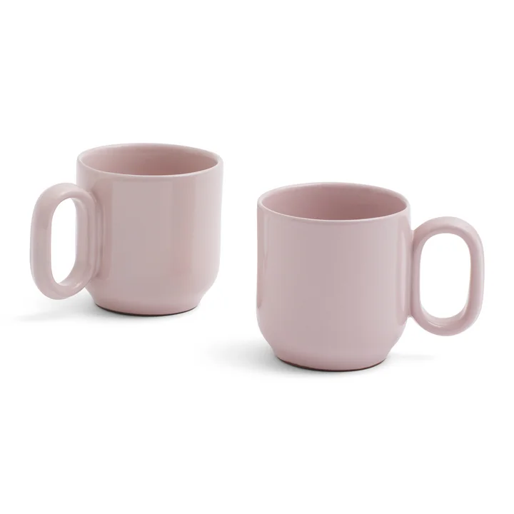 HAY - Barro Becher mit Henkel, pink (2er-Set)