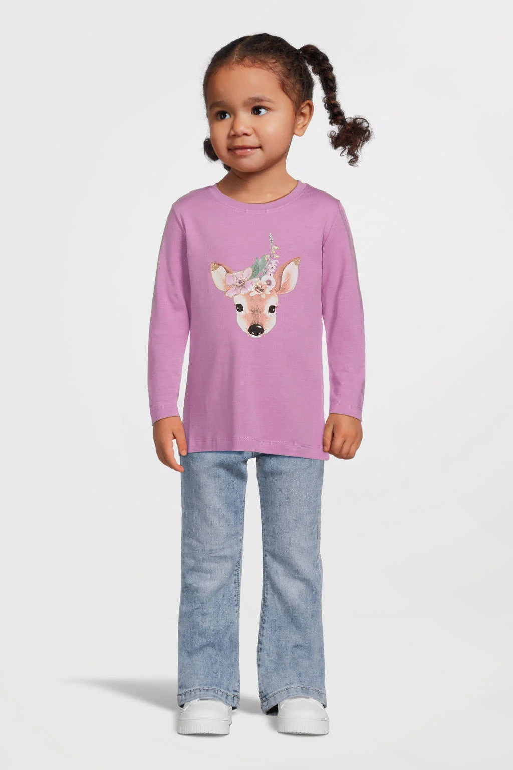 NAME IT longsleeve NMFPOLANA met printopdruk roze