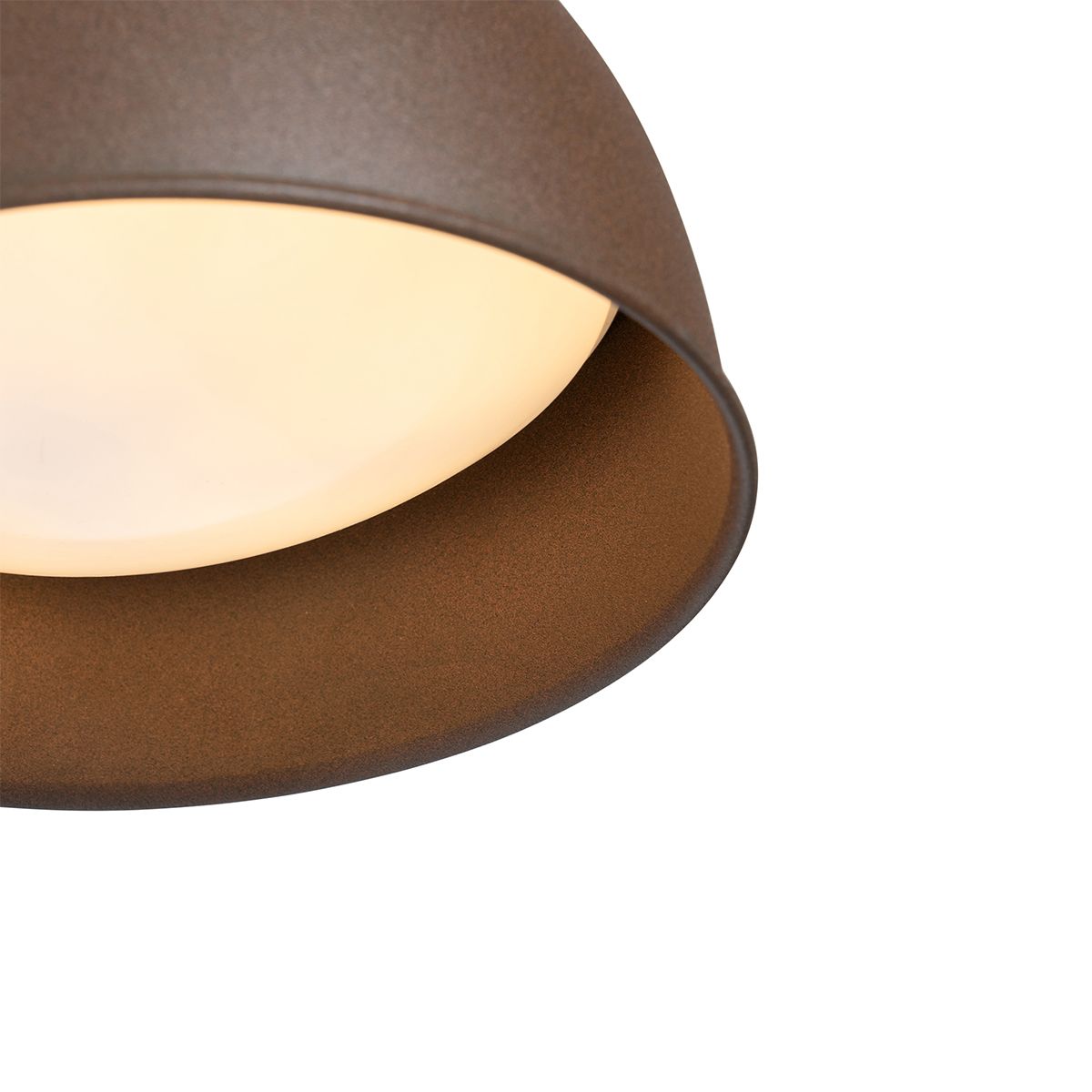 Industriële buitenwandlamp roestbruin rond IP44 - Natas