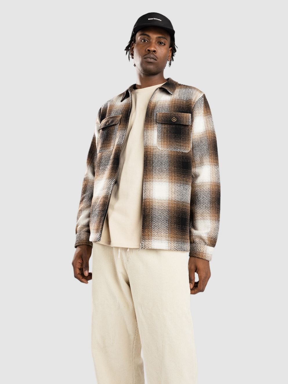 Anerkjendt Akoscar Check Jacket chocolate brown