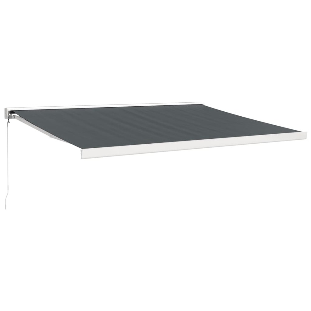 Auvent rétractable anthracite 4x3 m tissu et aluminium