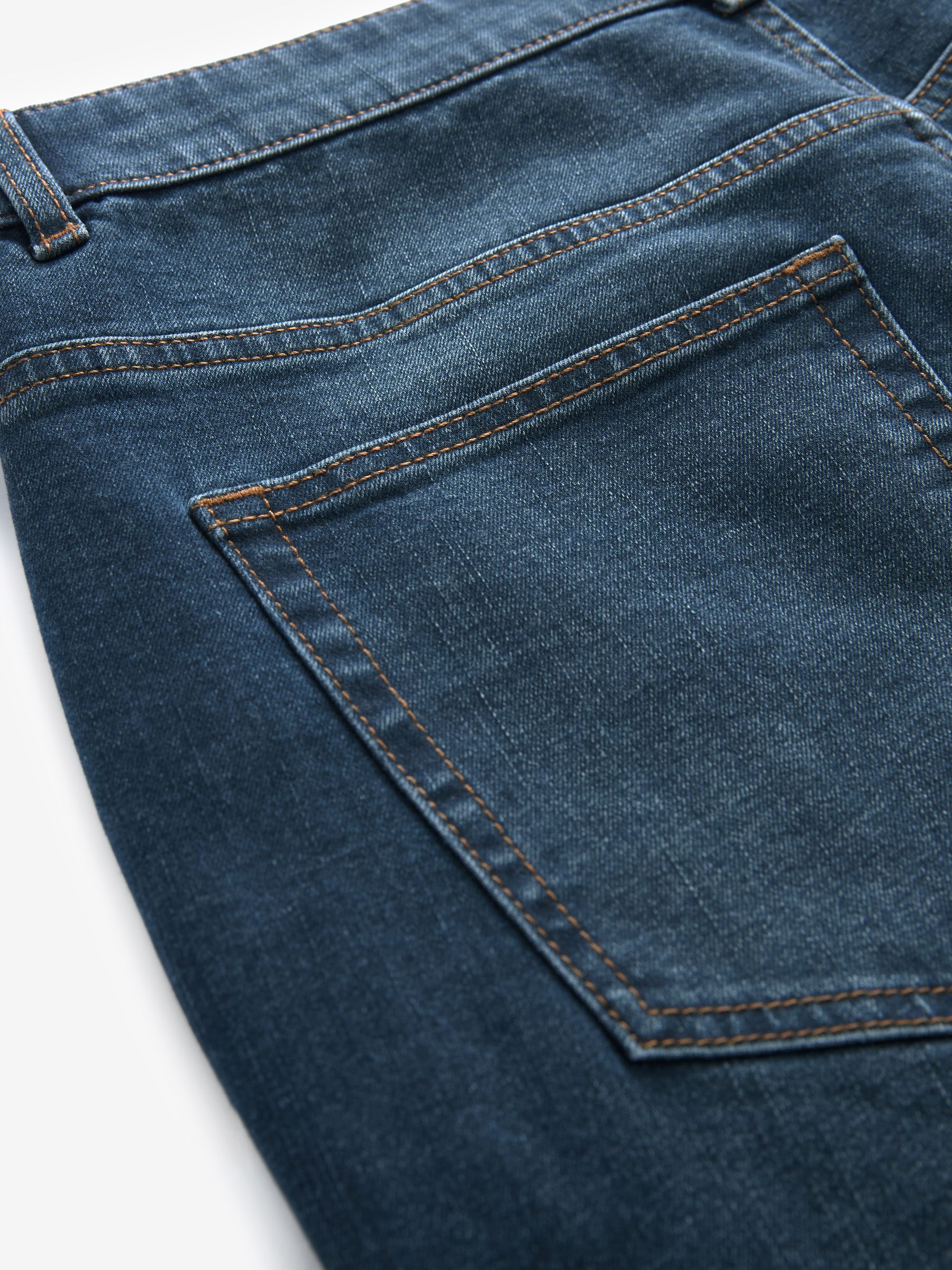 Normaal blauw - Straight fit - Stretch denim short
