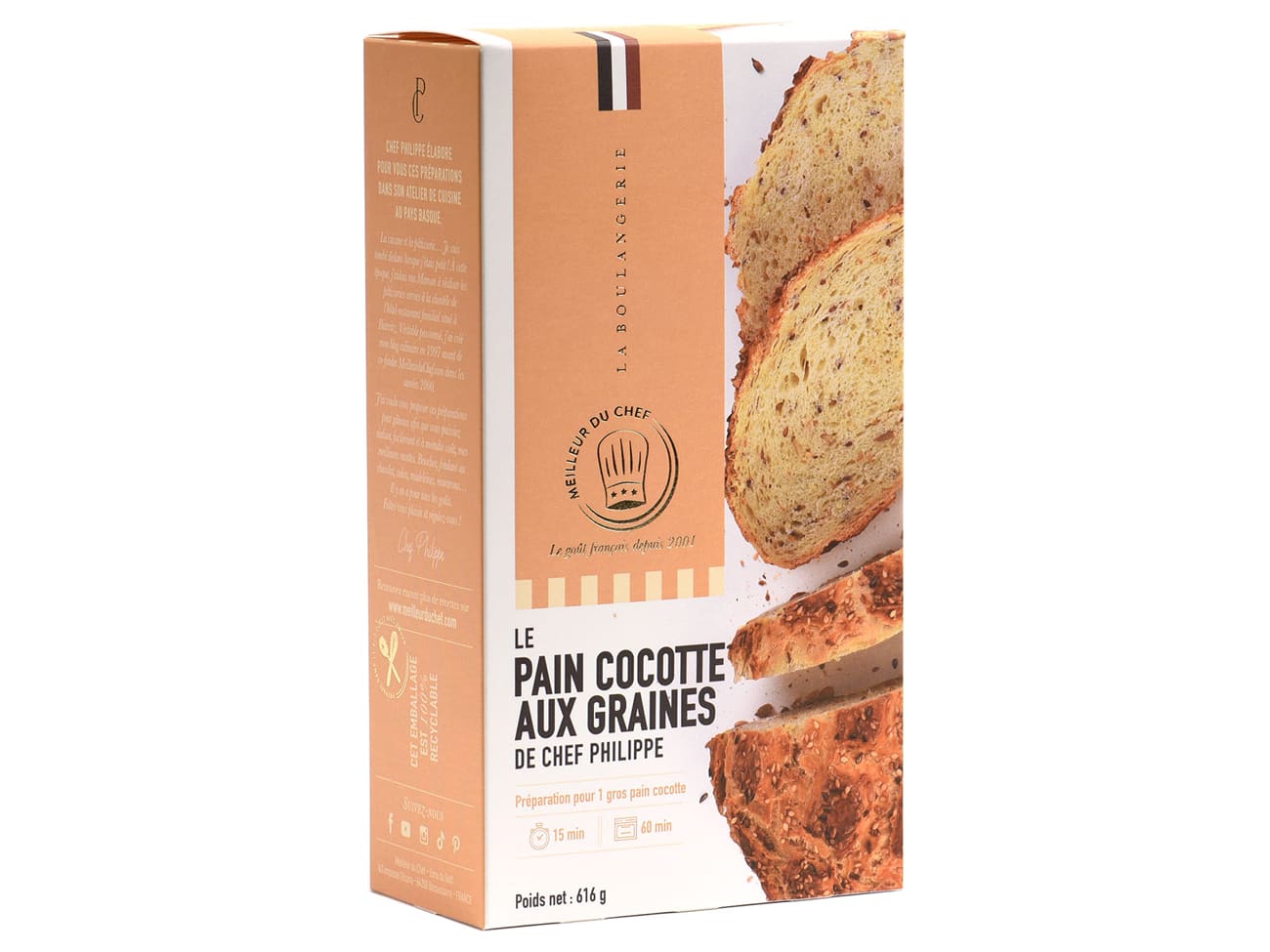 Préparation pour pain cocotte aux graines - de Chef Philippe - 616 g - Meilleur du Chef