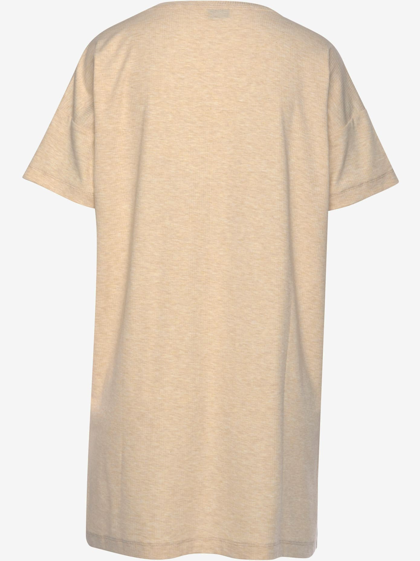 T-shirt de nuit court en qualité côtelée douce