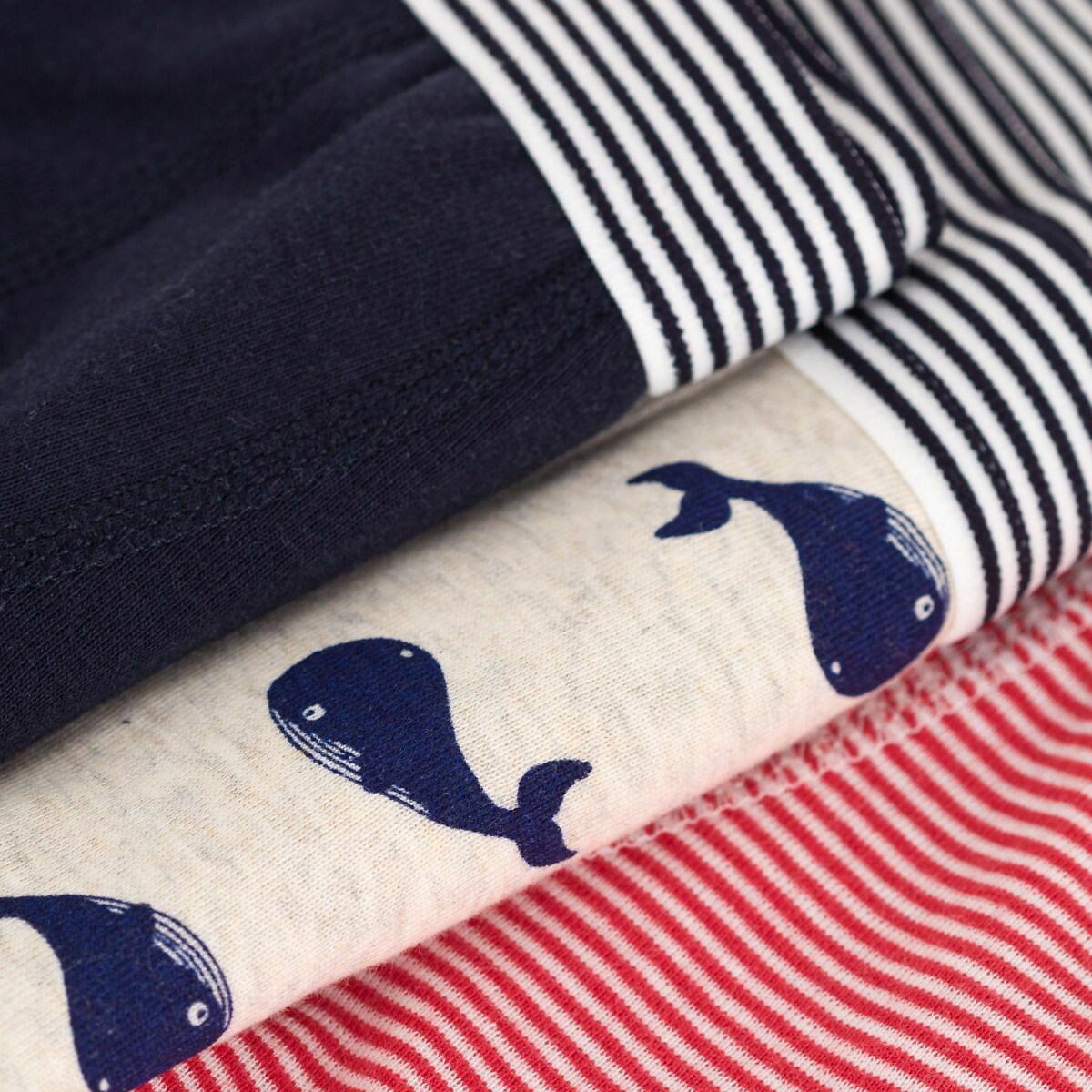 PETIT BATEAU<br>Conjunto de 3 boxers de algodão