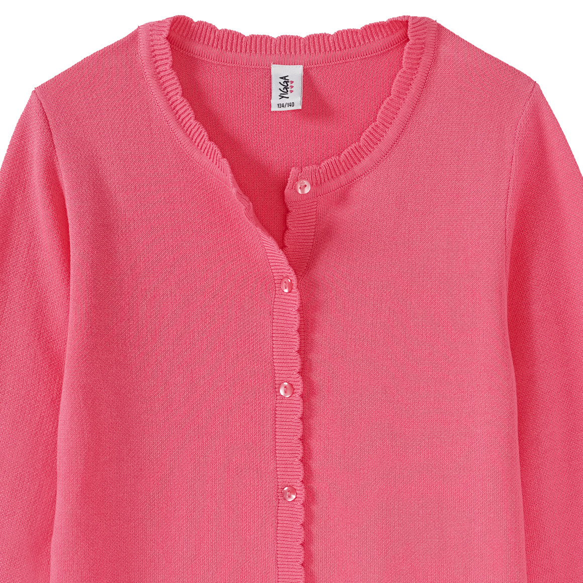 Yigga Mädchen Cardigan mit Knopfleiste pink