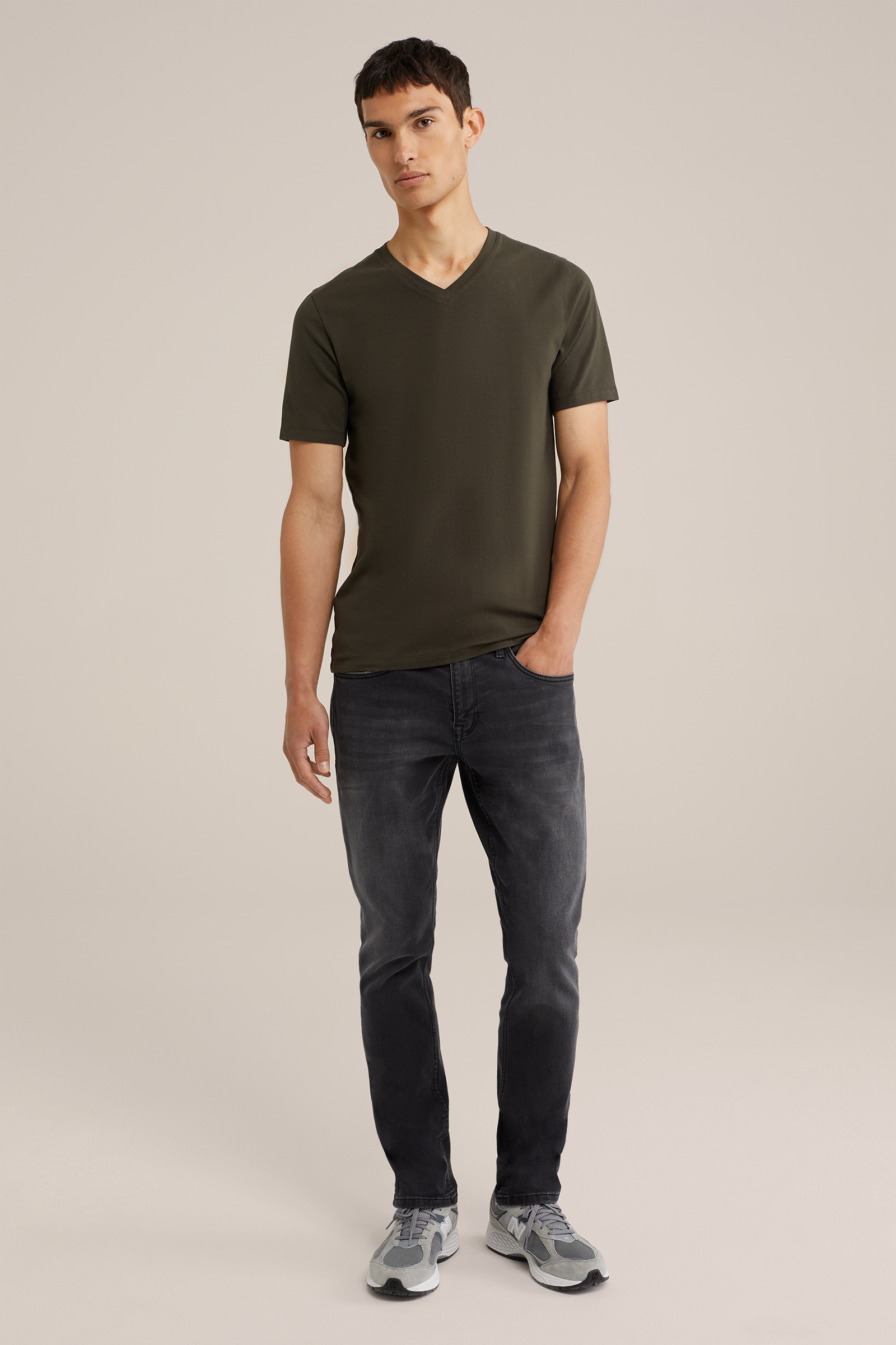 T-shirt WE Fashion Legergroen