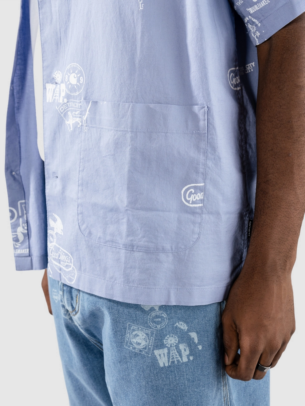 Carhartt WIP Stamp Shirt stamp print/ charm blue