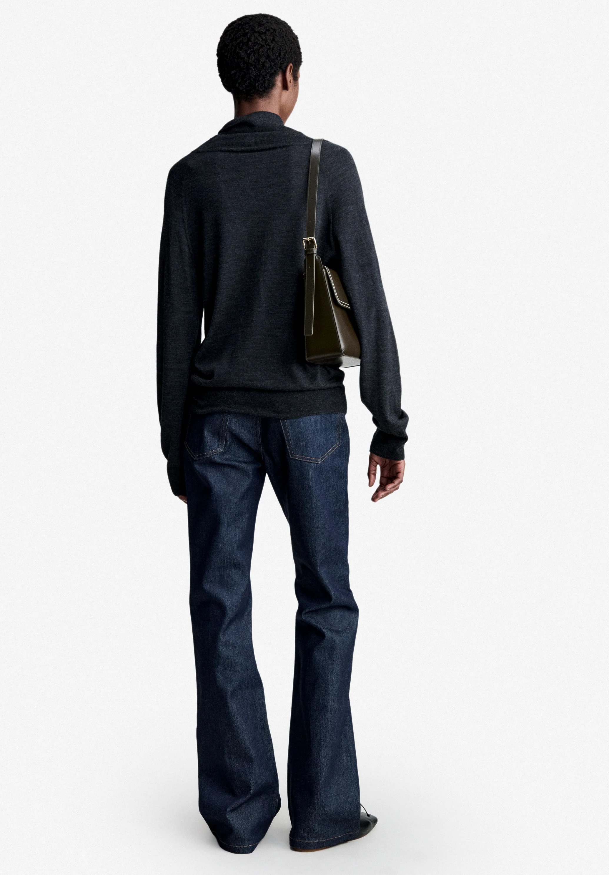 Sous-pull gris anthracite en laine - Anthracite chine