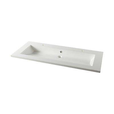 Plan vasque en résine blanc Calao 120 cm