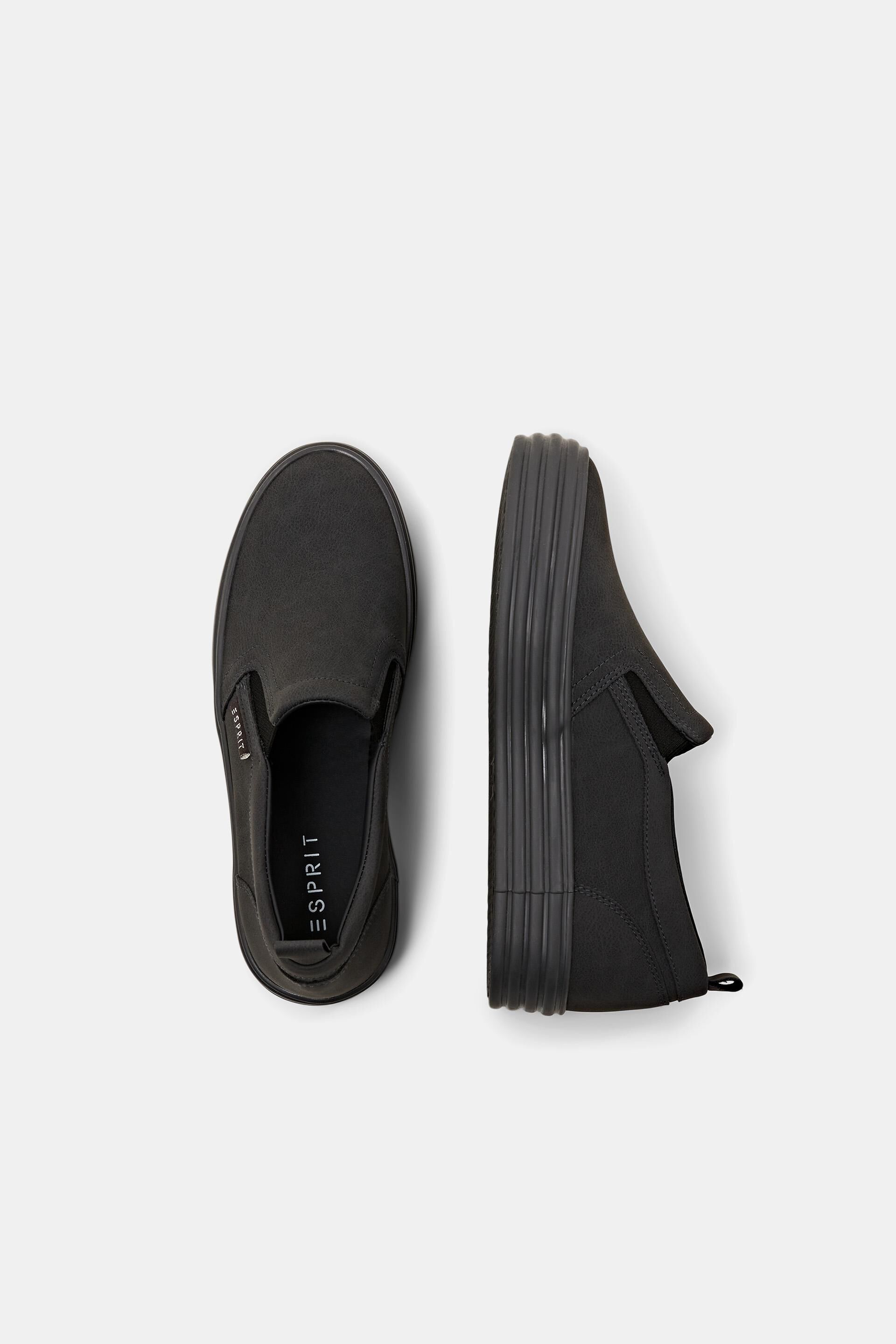Sneakers à enfiler en similicuir dotées d’une semelle à plateau