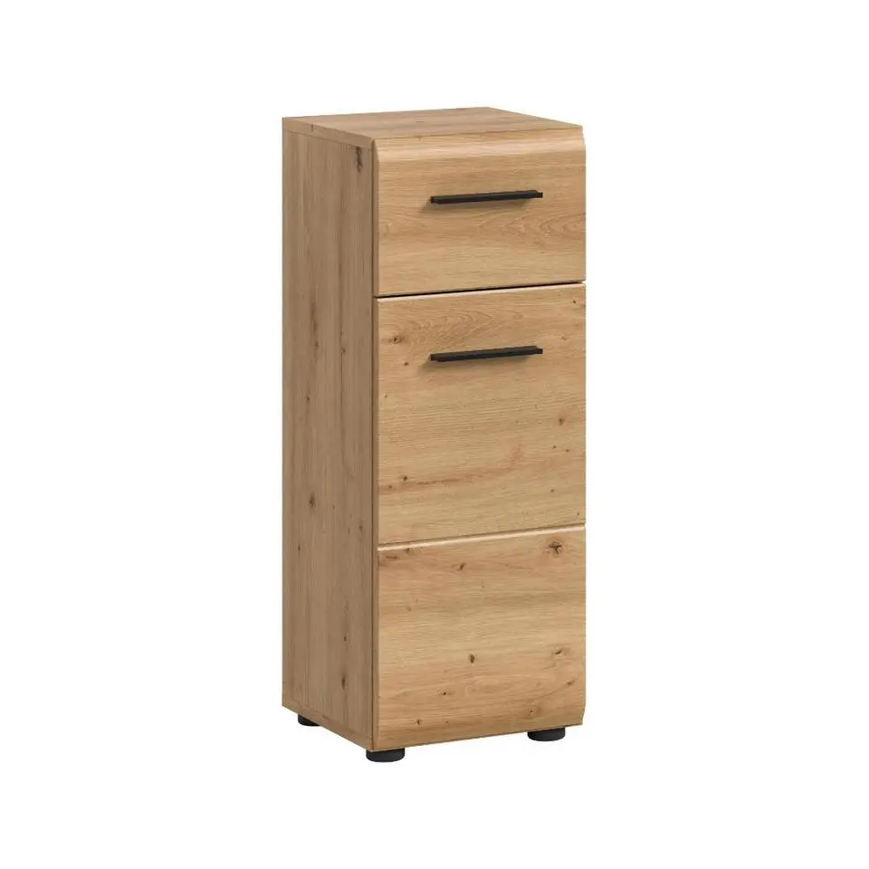 Hioshop Ice badkamerkast 1 deur- 1 lade eiken decor