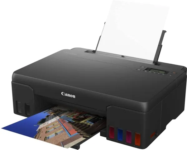 Canon PIXMA G550 - Printer - farve - blækprinter - kan genopfyldes - A4/Legal - op til 3.9 ipm (mono) / op til 3.9 ipm (farve) - kapacitet: 100 ark - USB 2.0, Wi-Fi(n)