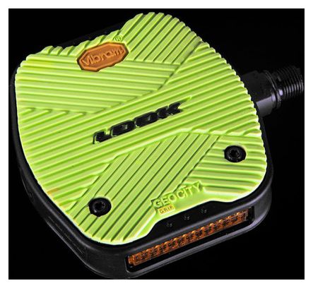 Paire de Pédales Plates Look Geo City Grip Vert Lime