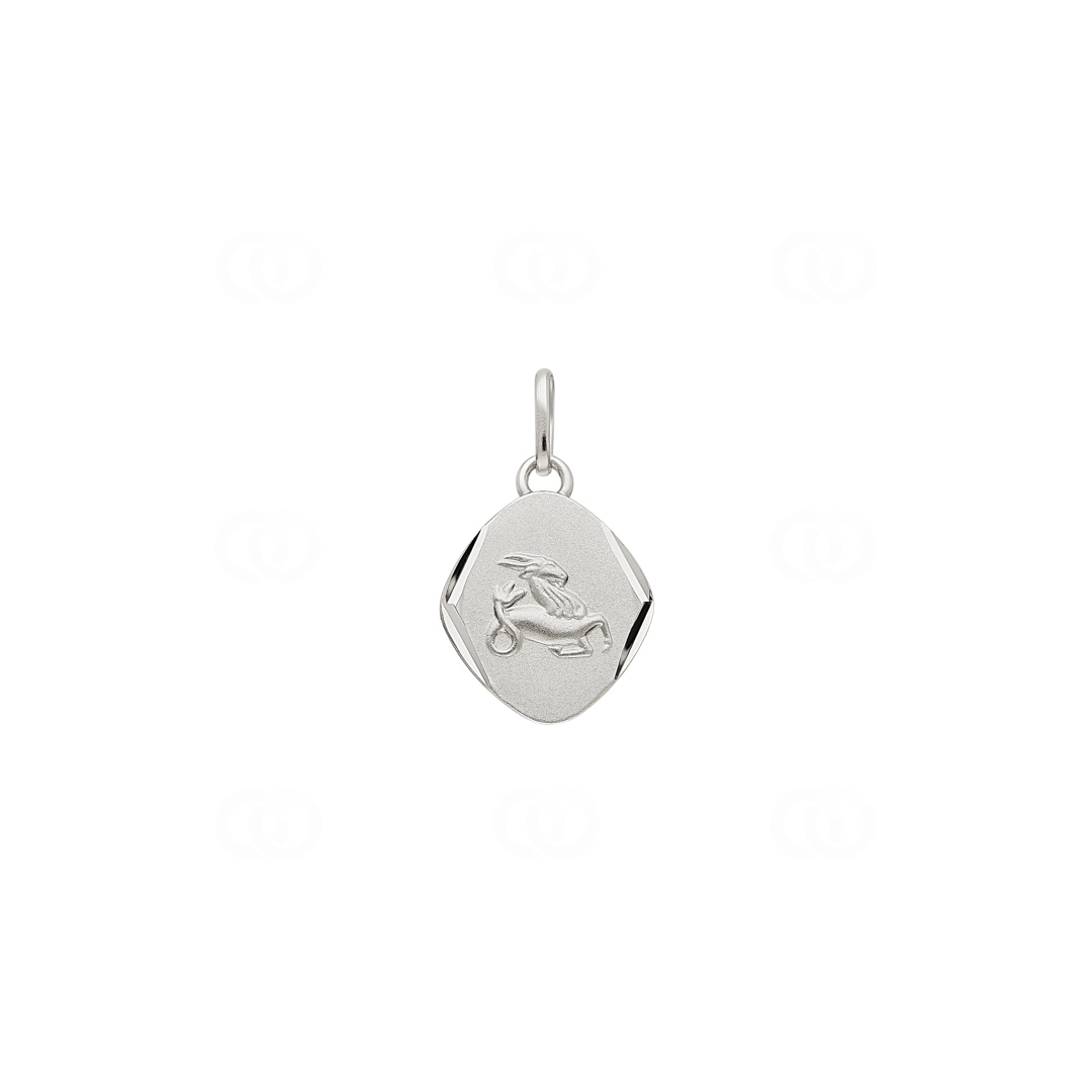 Anhänger 925 Silber rhodiniert Sternzeichen Steinbock 14x16mm