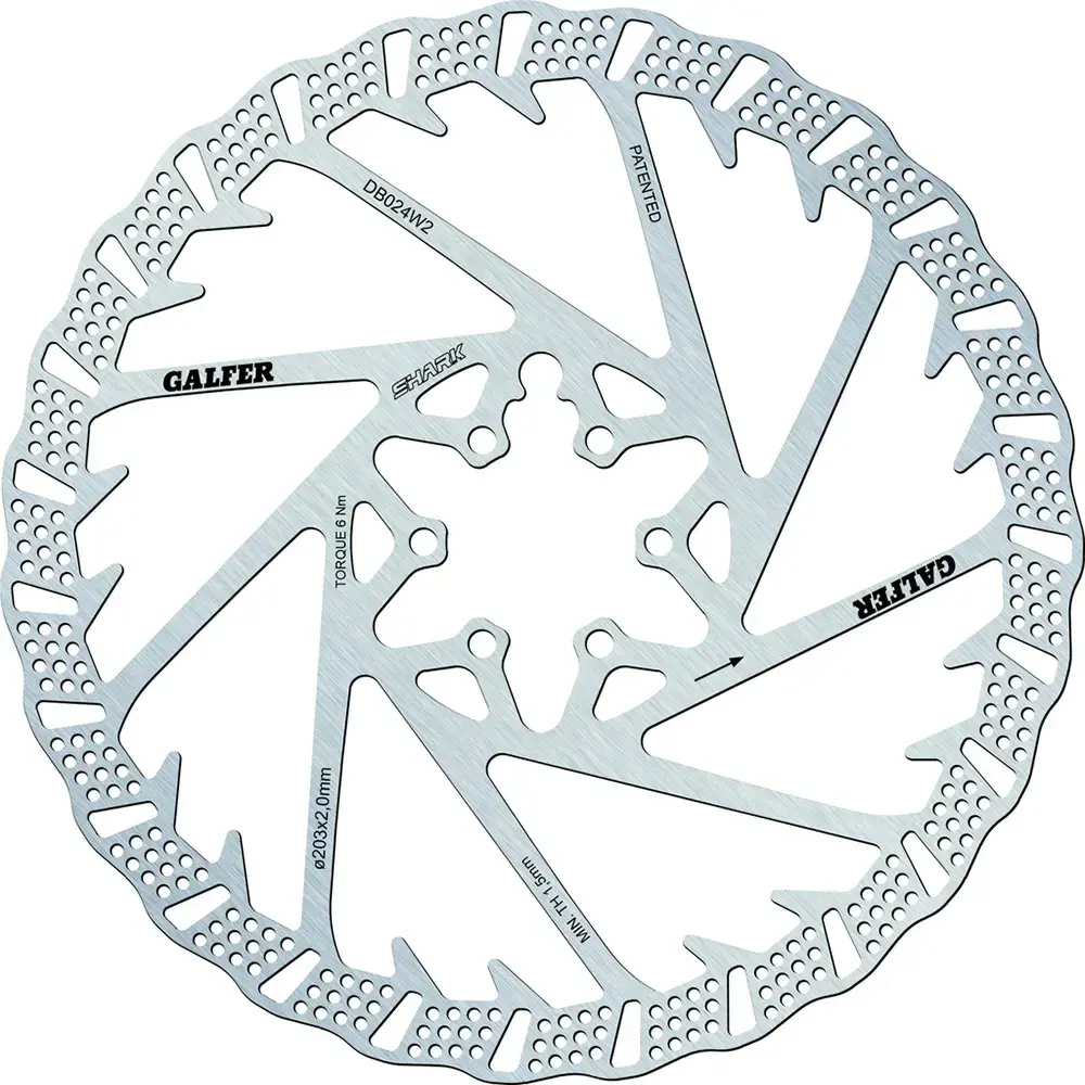 GALFER Shark MTB/E-Bike 6-bolt Remschijf 2.0mm