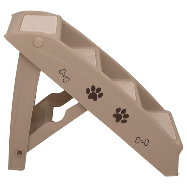vidaXL Hundetrapp sammenleggbar brun 62x40x49,5 cm