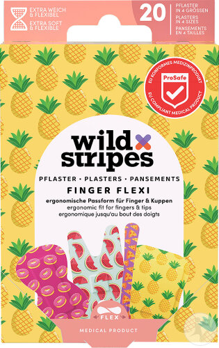 Wild Stripes Finger Flexi Pansements En 4 Tailles Food 20 Pansements