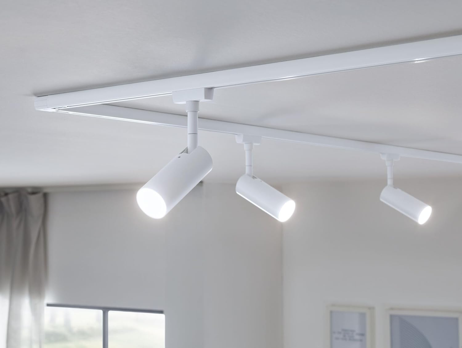 Paulmann 5243 URail LED Schienenspot Tubo Starterset 3x150lm 3x4W 3000K dimmbar 230V Signalweiß