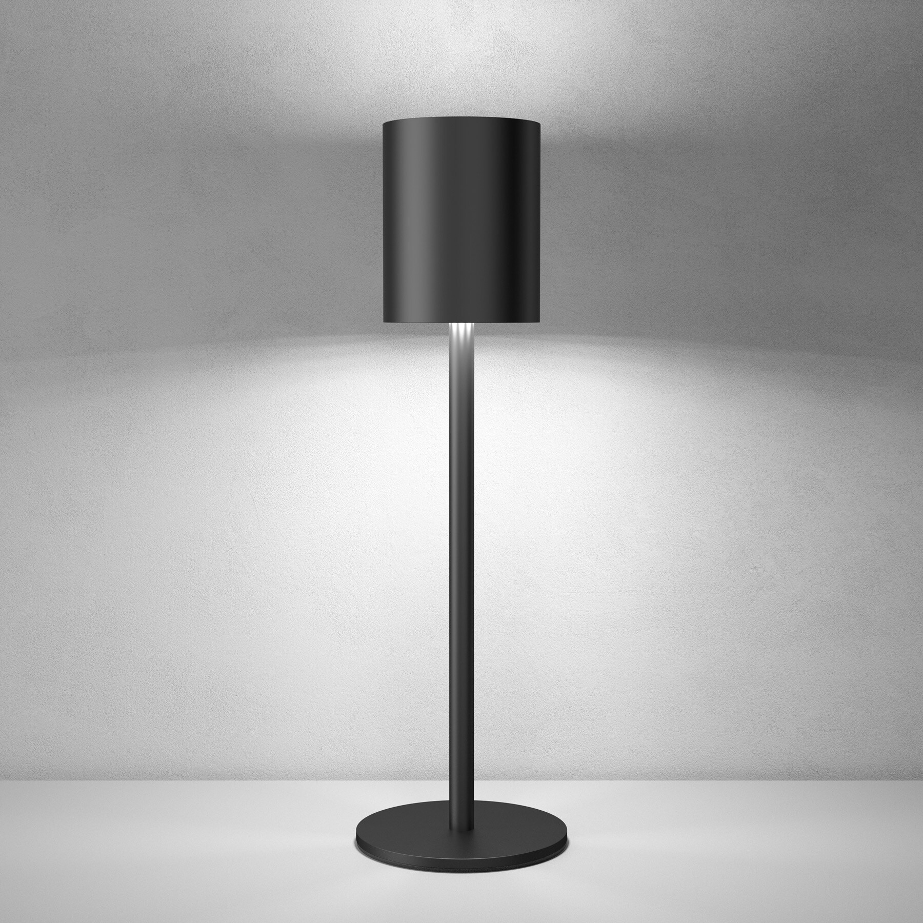tectake® Akku-Tischlampe, Retro-Design, LED, 5 W, Touchpanel, inkl. Ladekabel, 10 x 37 cm