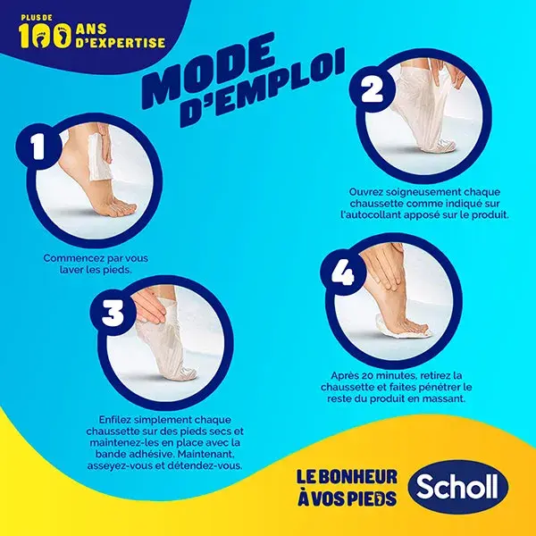 Máscara Nutritiva para os Pés Scholl Expert Care com Óleo de Argan, 1 par