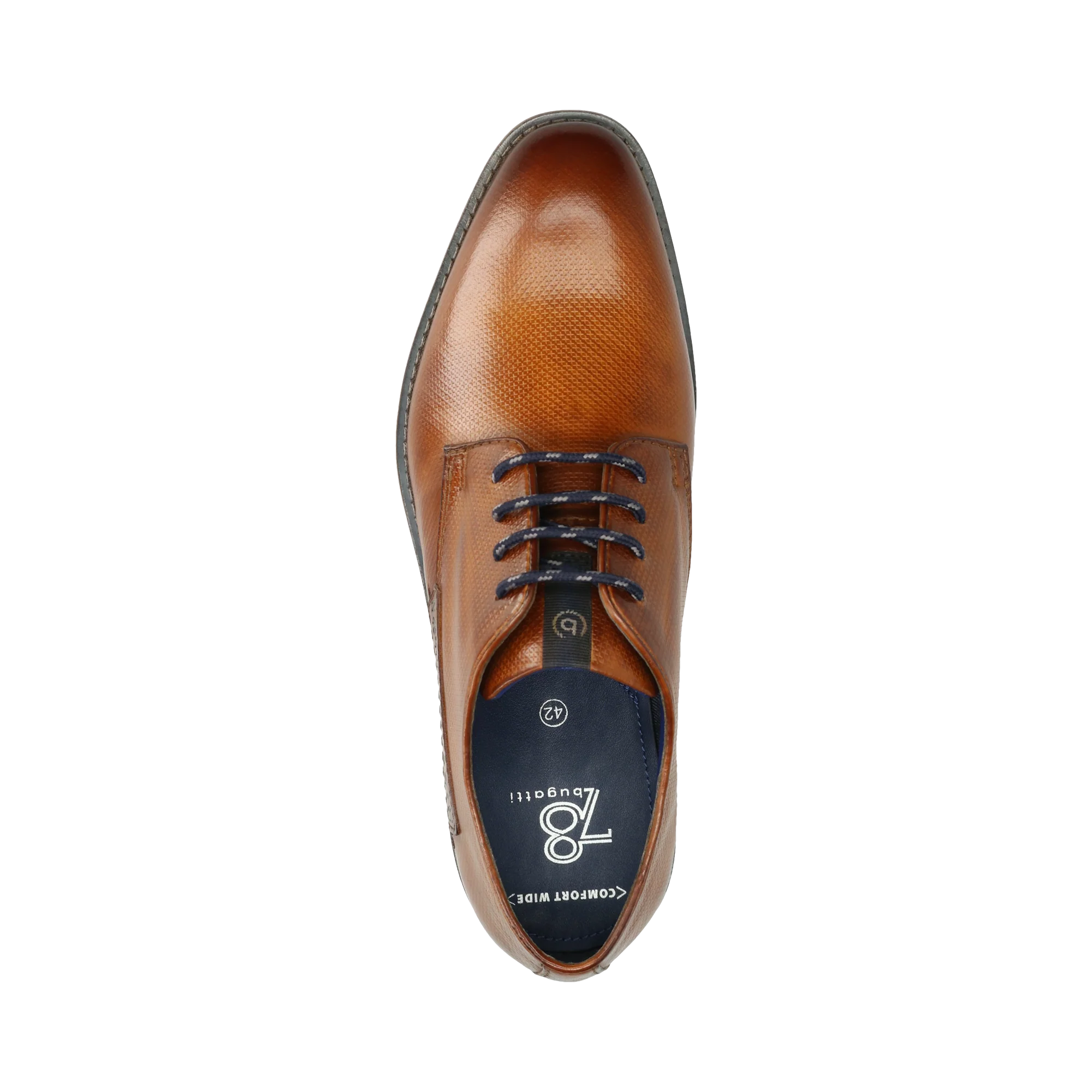Leder Business Schnürer cognac