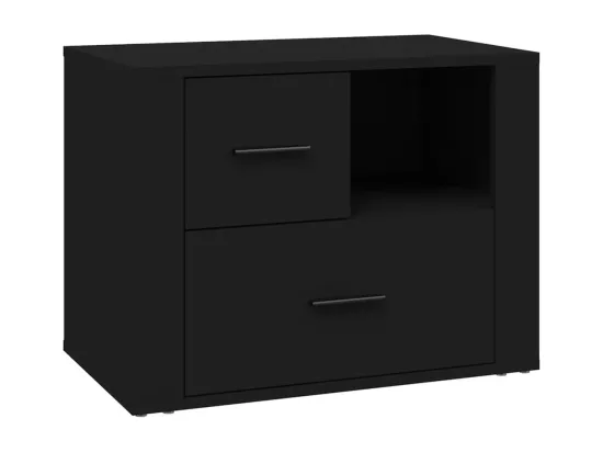 Table de chevet Noir 60x36x45 cm Bois d’ingénierie